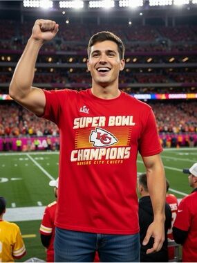 Fanatics Chiefs Super Bowl LIV Champions Red Graphic Tee